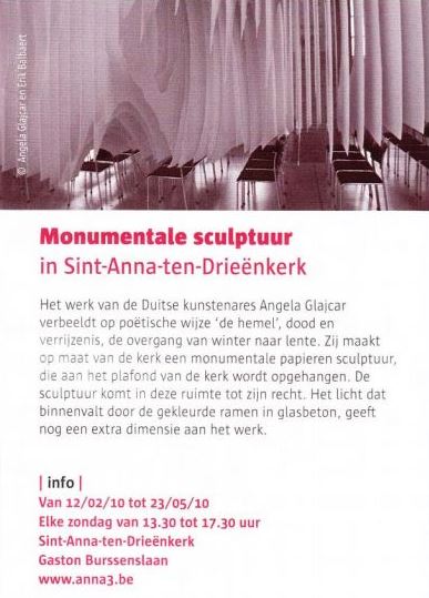 ANNA3 in de pers | 1 december 2009 | Oeverkrant | Monumentale sculptuur in Sint-Anna-ten-Drieënkerk | Angela Glajcar